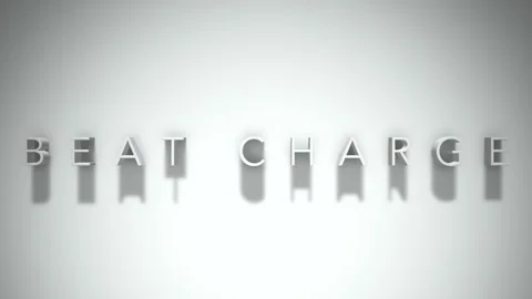 Beat charge 3D title animation with shadows on a white background Stock Footage 297383052
