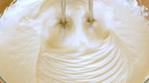 Beat cream cheese. close up. Stock-Footage 111159462