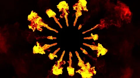 Beat Flames 4K 02 Stock Footage 77481781