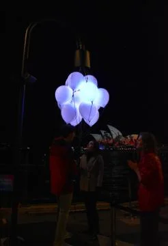 Beat-loon is an interactive light sculpture that beats like a heart Stock Photos