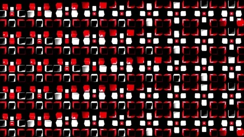 Beat Red Box VJ Loops Stock Footage 74356936