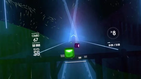 Beat Saber Game play Stock Footage 132133198