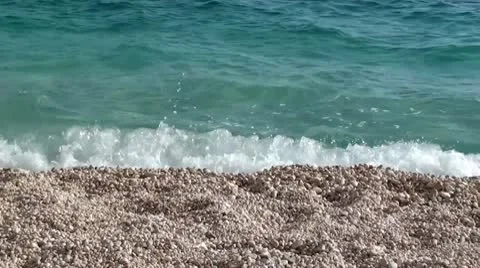 Beat of waves on Kaputas beach Stock Footage 10723839
