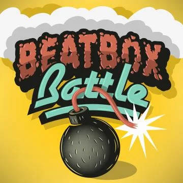 Beatbox Battle Type Treatment Design. Inscription For Headline Stock Illustration