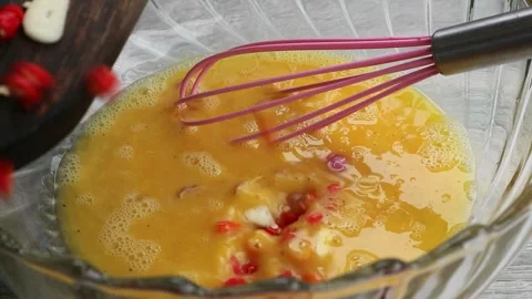 Beaten eggs Video stock 269267388