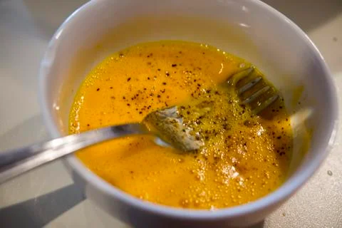 Beaten eggs 스톡 사진
