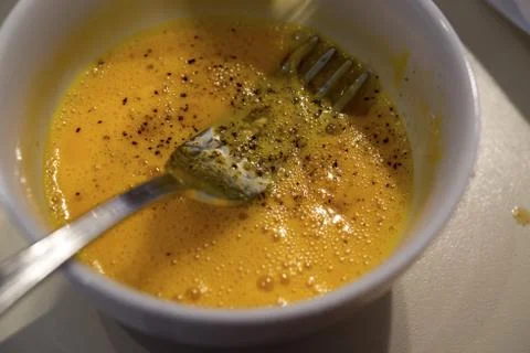 Beaten Eggs 스톡 사진
