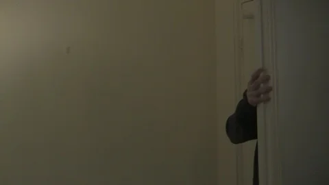 Beaten up man returns home. Stock Footage 99609187