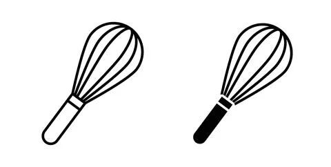 Beater icon collection in black, Line icons, flat symbols Illustrazione stock