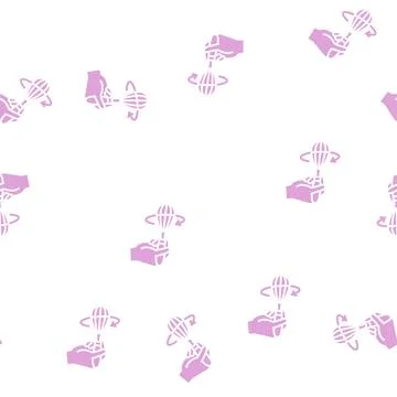 Beater whisk glyph seamless pattern Stock Illustration