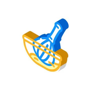 Beater whisk isometric icon vector illustration Stock Illustration