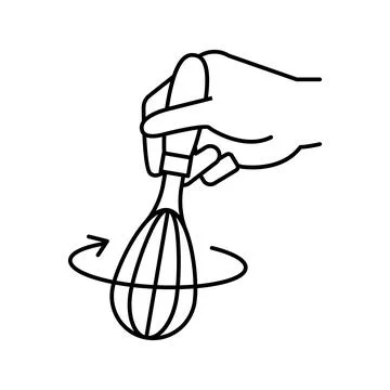 Beater whisk line icon vector illustration Stock Illustration