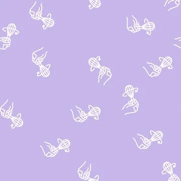 Beater whisk line seamless pattern Stock Illustration