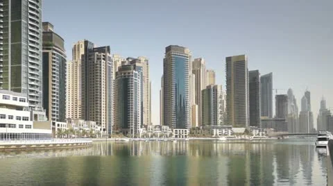 Beatiful Architecture of Dubai Marina Video stock 12368462