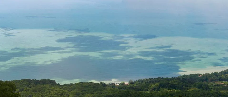 Beatiful beach view, amaizing colourful beach landscape. panorama Stock Photos