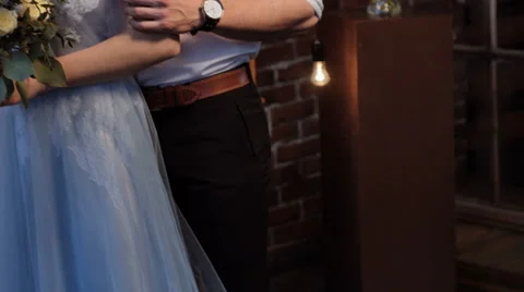 Beatiful bride and groom in the stylish interior. Serenity Видео 61938217