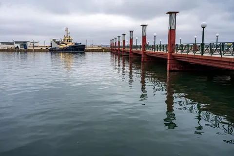 A beatiful bridge at Helsingborg harbor Stock Photos