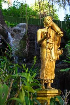Beatiful Buddhist statue in Thai temple Foto stock