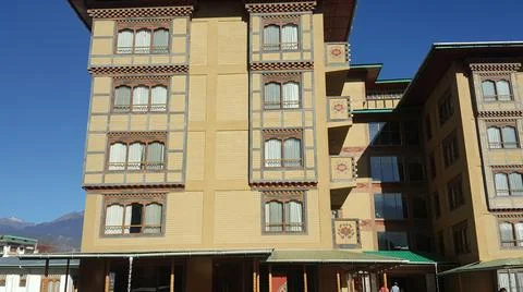 Beatiful building structure in Bhutan 写真素材