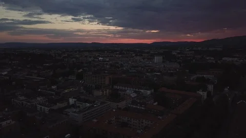 Beatiful city sunset - Oslo Stock Footage 95299028