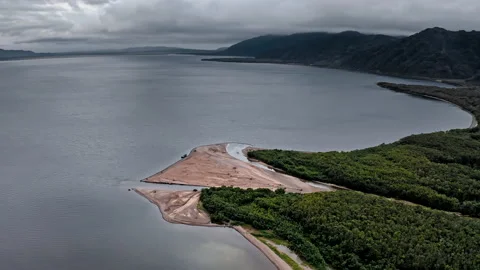 Beatiful lake on Kamchatka Video stock 137012499