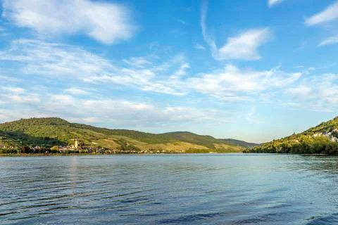 Beatiful panoramic view to the Rhine valley Stock Photos