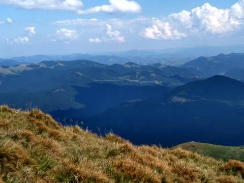 Beatiful sky and mountains Stock Photos