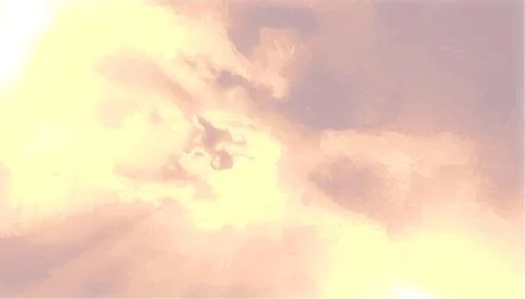 Beatiful Sky with Clouds Artistic Background. Craft Painting Landscape Illustrazione stock