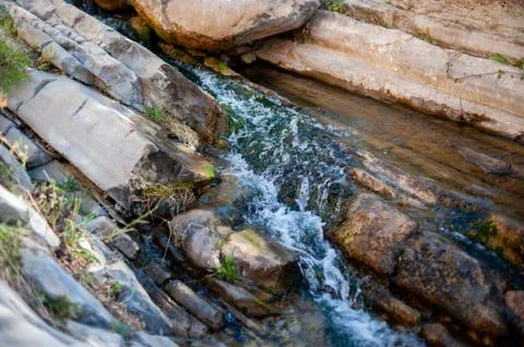 A Beatiful small cascade in a water stream(river) 3 库存照片