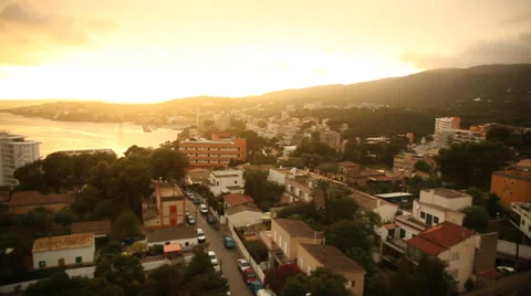 Beatiful sunset with beach and ocean Stock-Footage 32284215