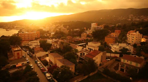 Beatiful sunset with beach and ocean Stock-Footage 32284253