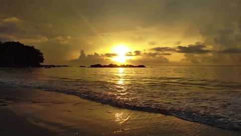 Beatiful sunset at Kota Kinabalu beach Stock Footage 312084328