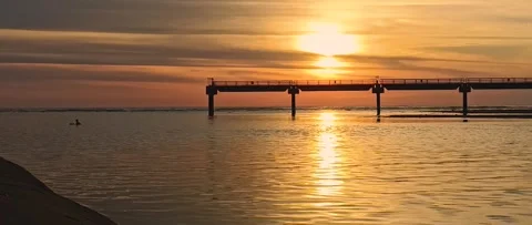 Beatiful sunset at Kota Kinabalu beach Stock Footage 312084342