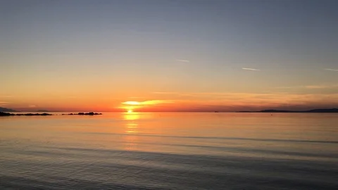Beatiful sunset over the sea Stock Footage 122663840