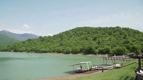 Beatiful view of Mountain lake resort and spa Video stock 77418640
