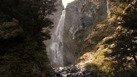 Beatiful waterfall forest  4k Video stock 125789042