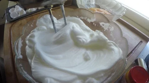 Beating egg whites Stock Footage 50559955