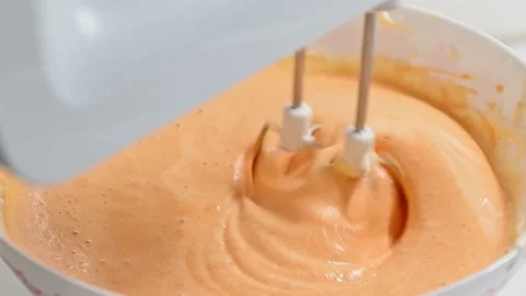 Beating the egg whites with tomato Stock Footage 228220648