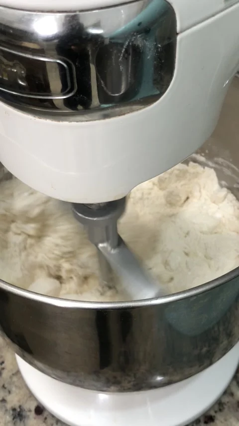 Beating flour and butter Stock Footage 306420066