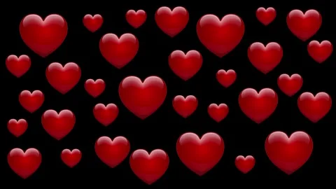 Beating heart, Background For Valentine's day. Animated black background wi.. Stock Footage 265159667