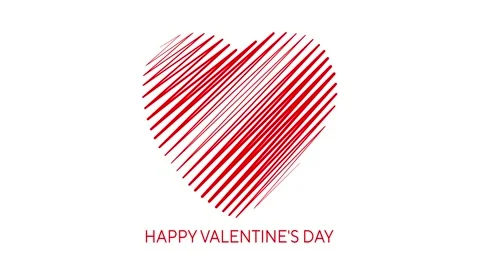 A beating heart on a black background. Happy Valentine's Day Stock Footage 170086511