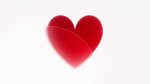 Beating heart glass effect Stock Footage 327612042