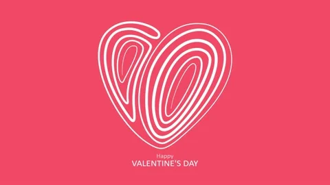 A beating heart on a pink background. Happy Valentine's Day Stock Footage 170231472