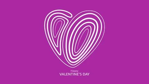 A beating heart on a purple background. Happy Valentine's Day Stock Footage 170232131