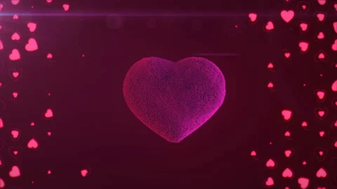 Beating Heart with shock waves seamless animation. Stock Footage 146825405