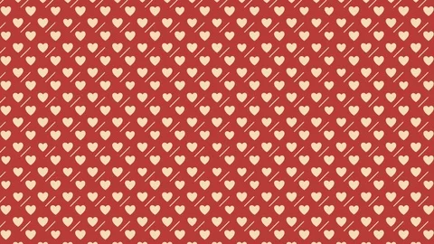 Beating hearts retro style background looped animation Stock Footage 71943450