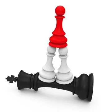 Beating the king Stock Illustration