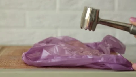 BEATING MEAT Stock Footage 155654808