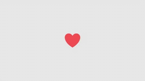 Beating pulsing read heart shape animation with alpha channel. Vertical video Stock Footage 294543765