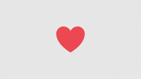 Beating pulsing read heart shape animation with alpha channel. Stock Footage 294543772